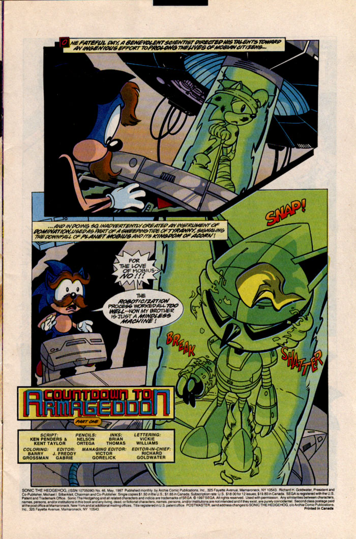 Sonic - Archie Adventure Series May 1997 Page 1